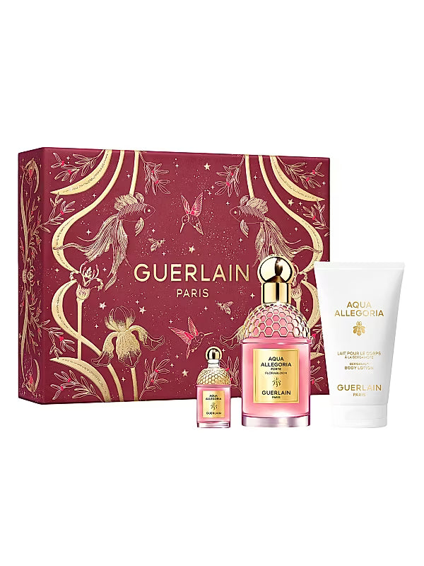 Guerlain Aqua Allegoria Florabloom Forte EDP Gift Set For Women – 75ml + 7.5ml + Body Lotion