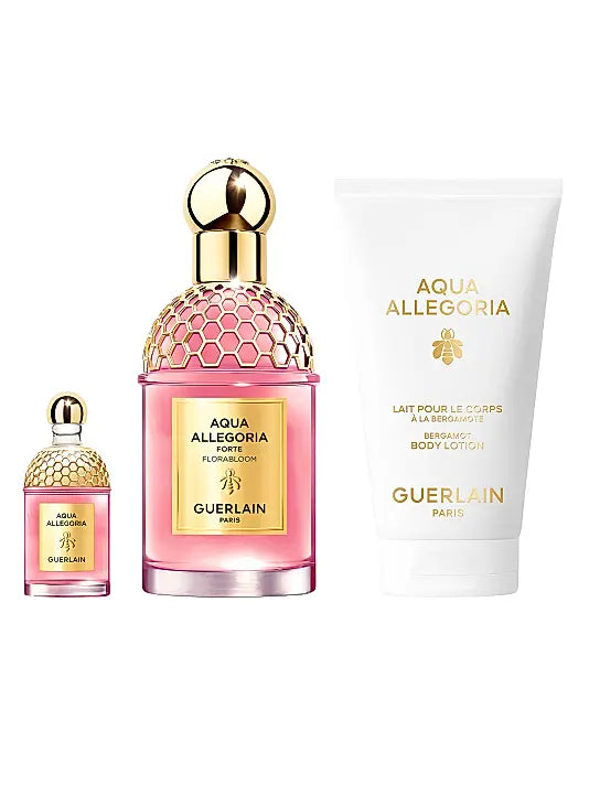 Guerlain Aqua Allegoria Florabloom Forte EDP Gift Set For Women – 75ml + 7.5ml + Body Lotion