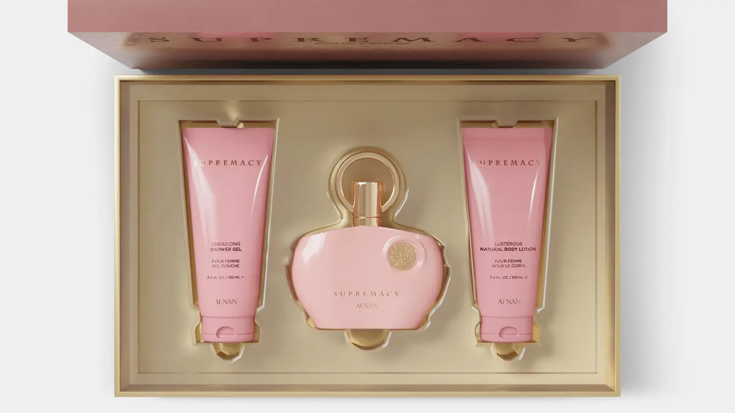 Afnan Supremacy Pink Eau de Parfum For Women – Gift Set (100ml + 100ml + 100ml)