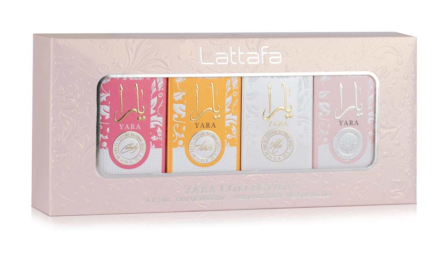 Lattafa Yara Collection – 4 × 5 ml Eau de Parfum Gift Set for Women