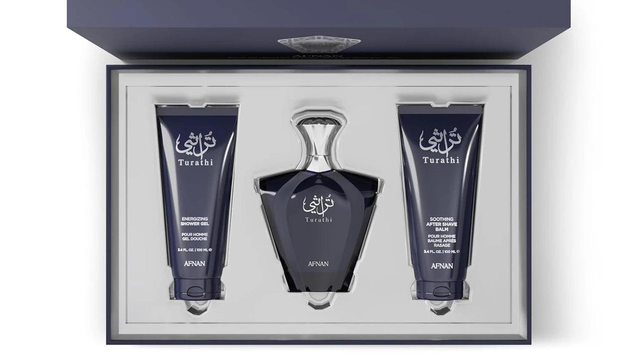 Afnan Turathi Blue Eau de Parfum For Men – Gift Set (90ml + 100ml + 100ml)