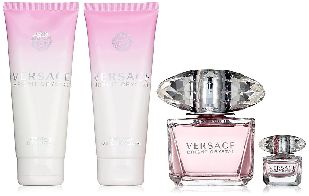 Versace Bright Crystal Eau De Parfum For Women – Gift Set (90ml + 5ml + 100ml + 100ml)