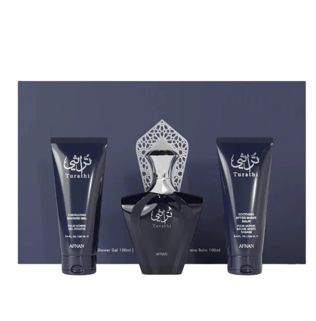 Afnan Turathi Blue Eau de Parfum For Men – Gift Set (90ml + 100ml + 100ml)