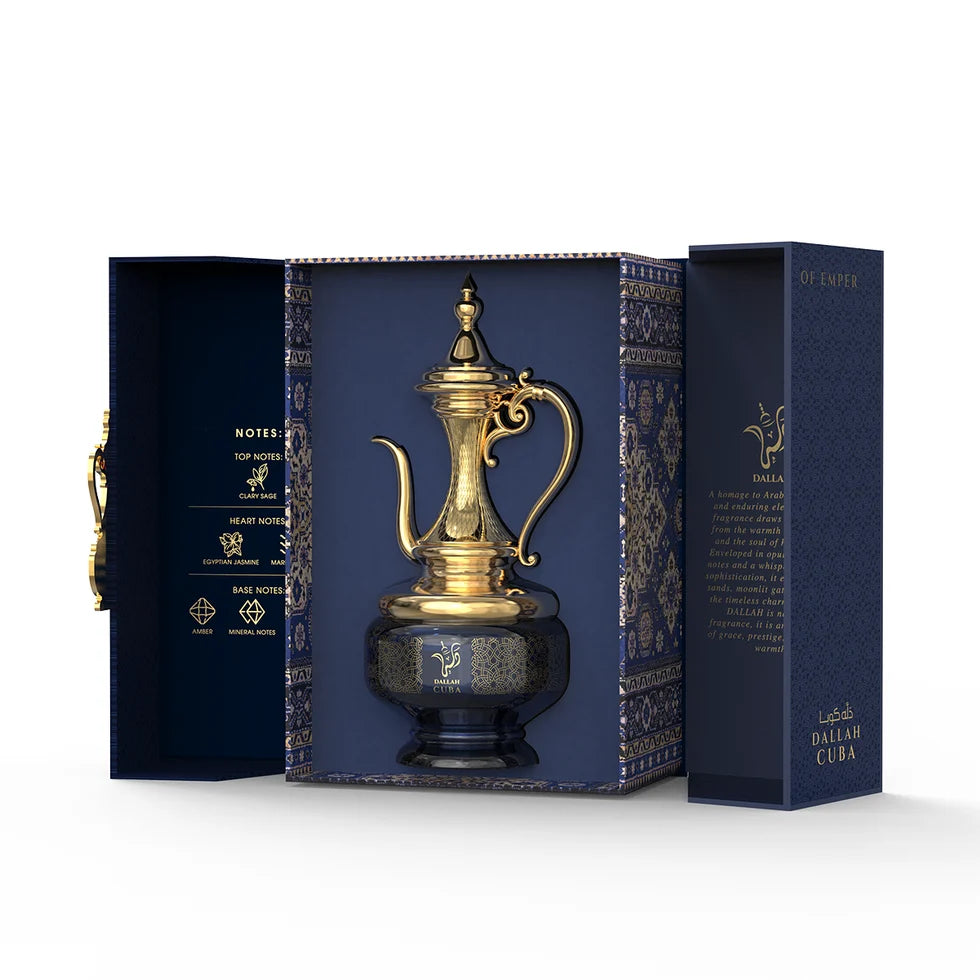 Le Chameau Dallah Cuba EDP 100ml navy blue and gold bottle