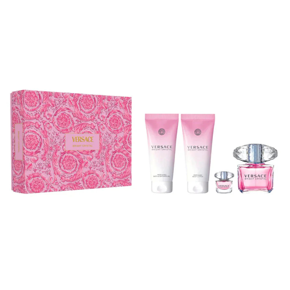 Versace Bright Crystal Eau De Parfum For Women – Gift Set (90ml + 5ml + 100ml + 100ml)