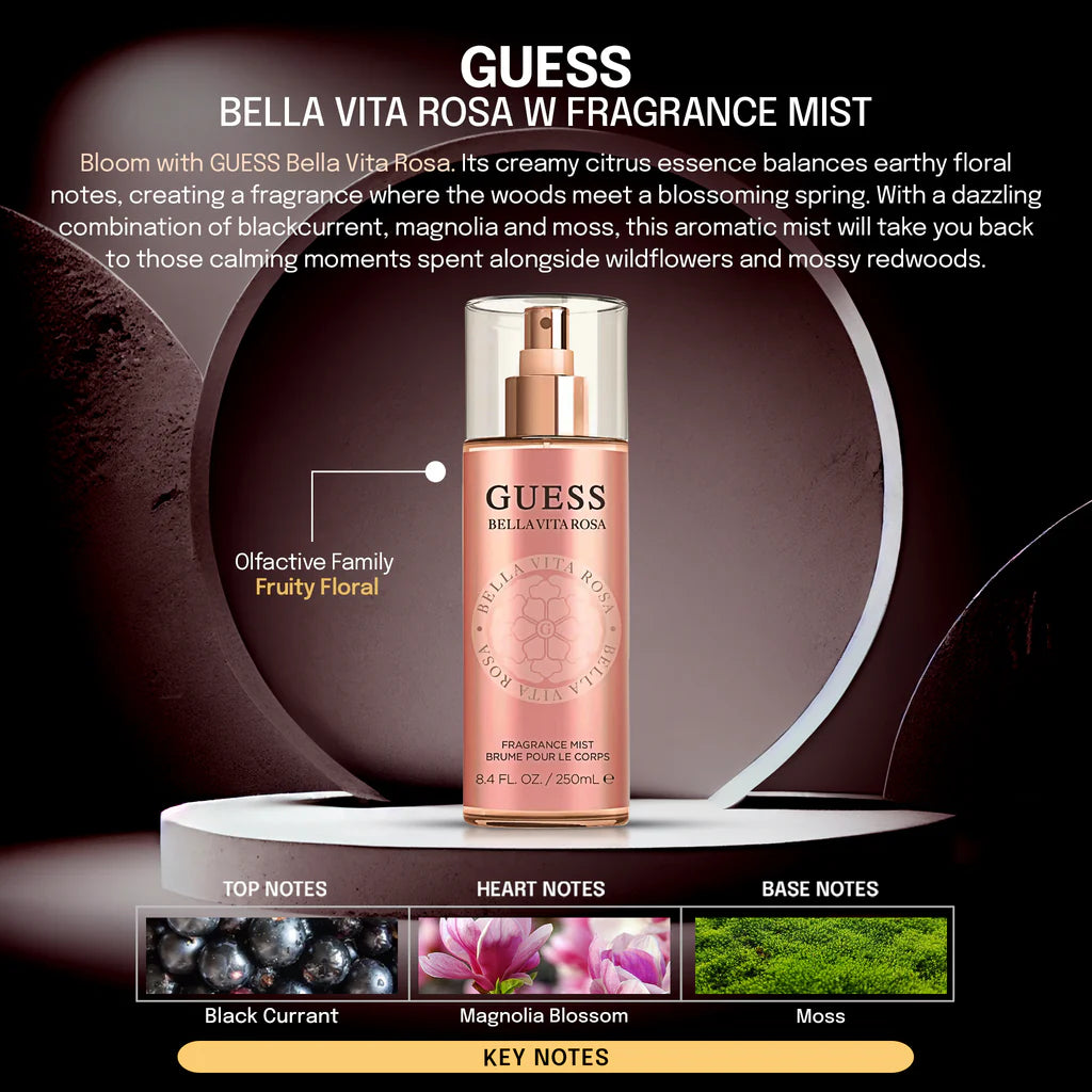 GUESS Bella Vita Rosa Fragrance Mist For Her – 250ml