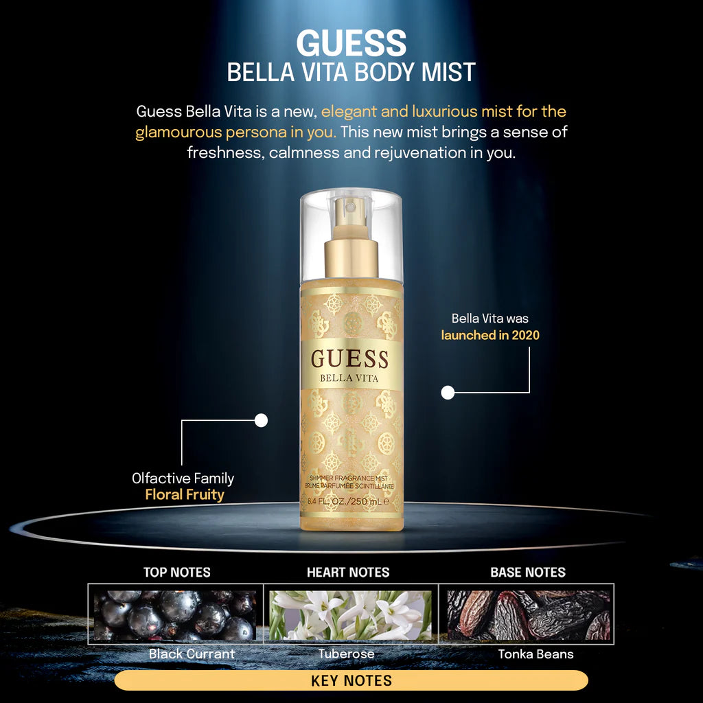 GUESS Bella Vita Shimmer Mist For Her – 250ml