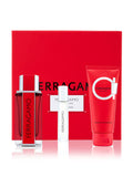 Ferragamo Red Leather Eau De Parfum Gift Set For Men – 100ml + 10ml + 100ml Shower Gel