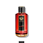 Premium 120ml unisex spray bottle of Mancera Intense Red Tobacco highlighting its heavy crystal glass design and gold magnetic cap.
