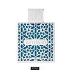 Premium 100ml men's spray bottle of Rayhaan Azul perfume highlighting its deep blue glass design and signature high-quality atomiser cap.