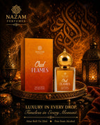 Nazam Perfumes Oud Flames Attar Roll On Unisex – 12ml