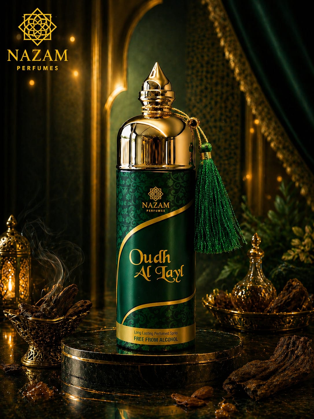 Nazam Perfumes Oudh Al Layl Deodorant Spray – 165ml