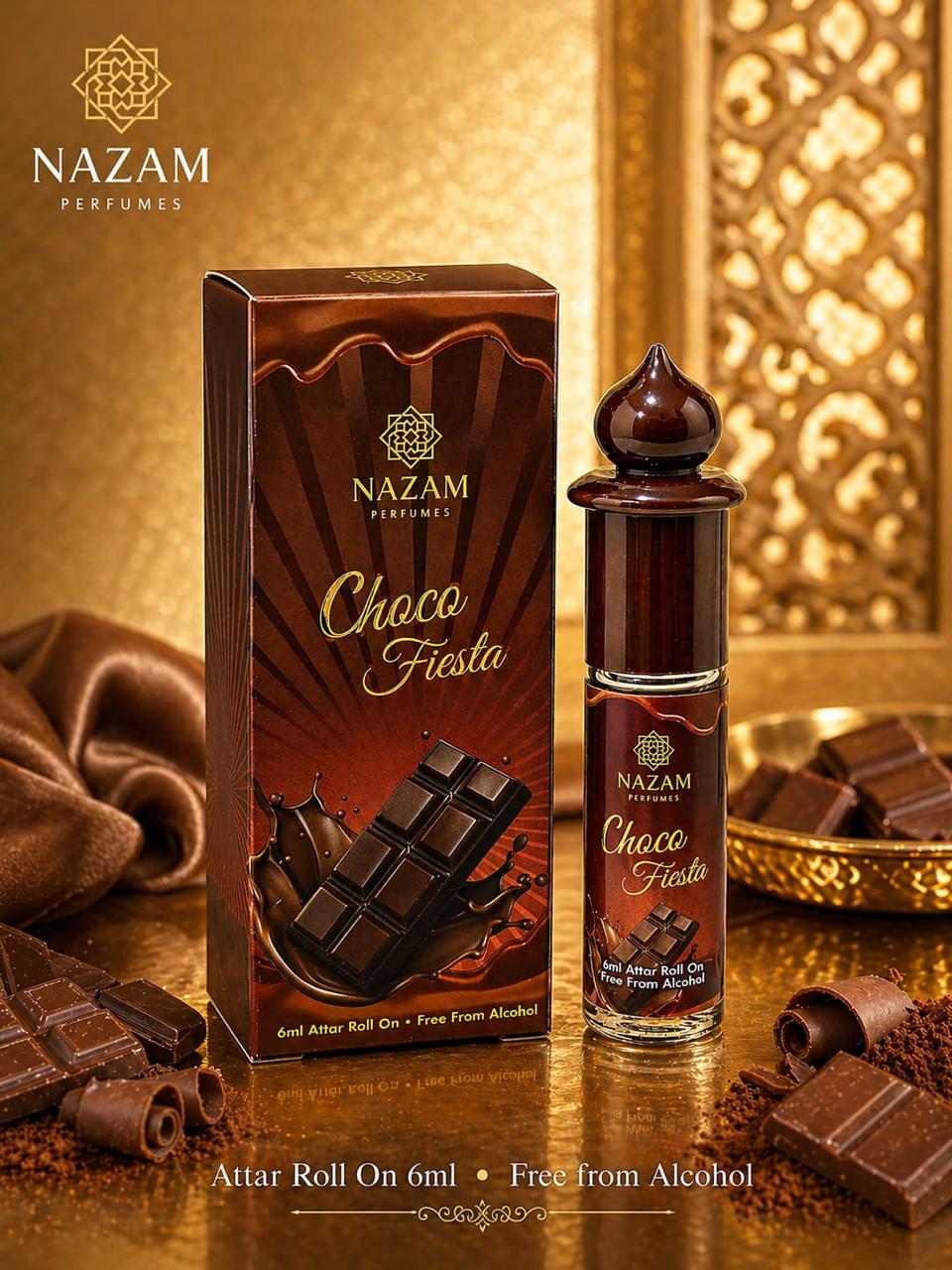 Nazam Perfumes Choco Fiesta Attar Roll On – 6ml