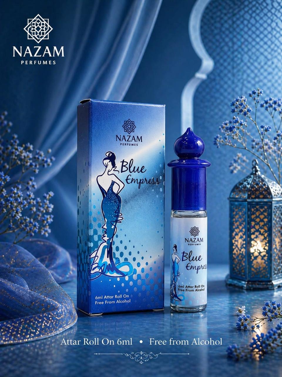 Nazam Perfumes Blue Empress Attar Roll On – 6ml
