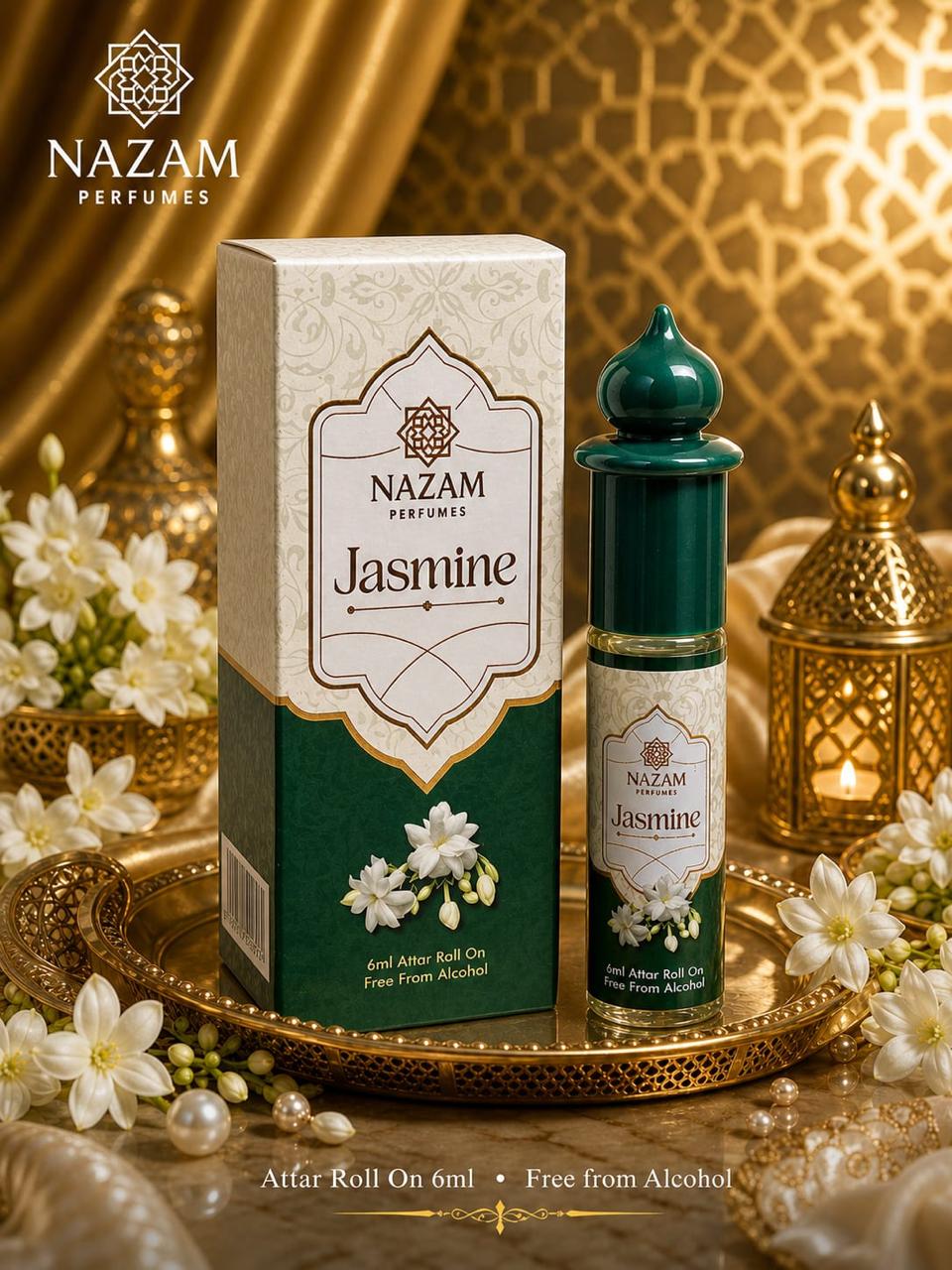 Nazam Perfumes Jasmine Attar Roll On – 6ml