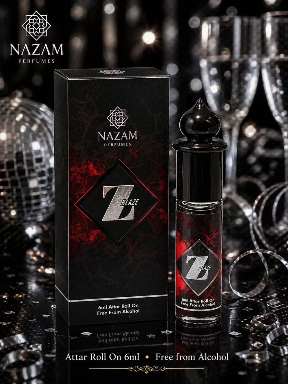 Nazam Perfumes Z Blaze Attar Roll On – 6ml