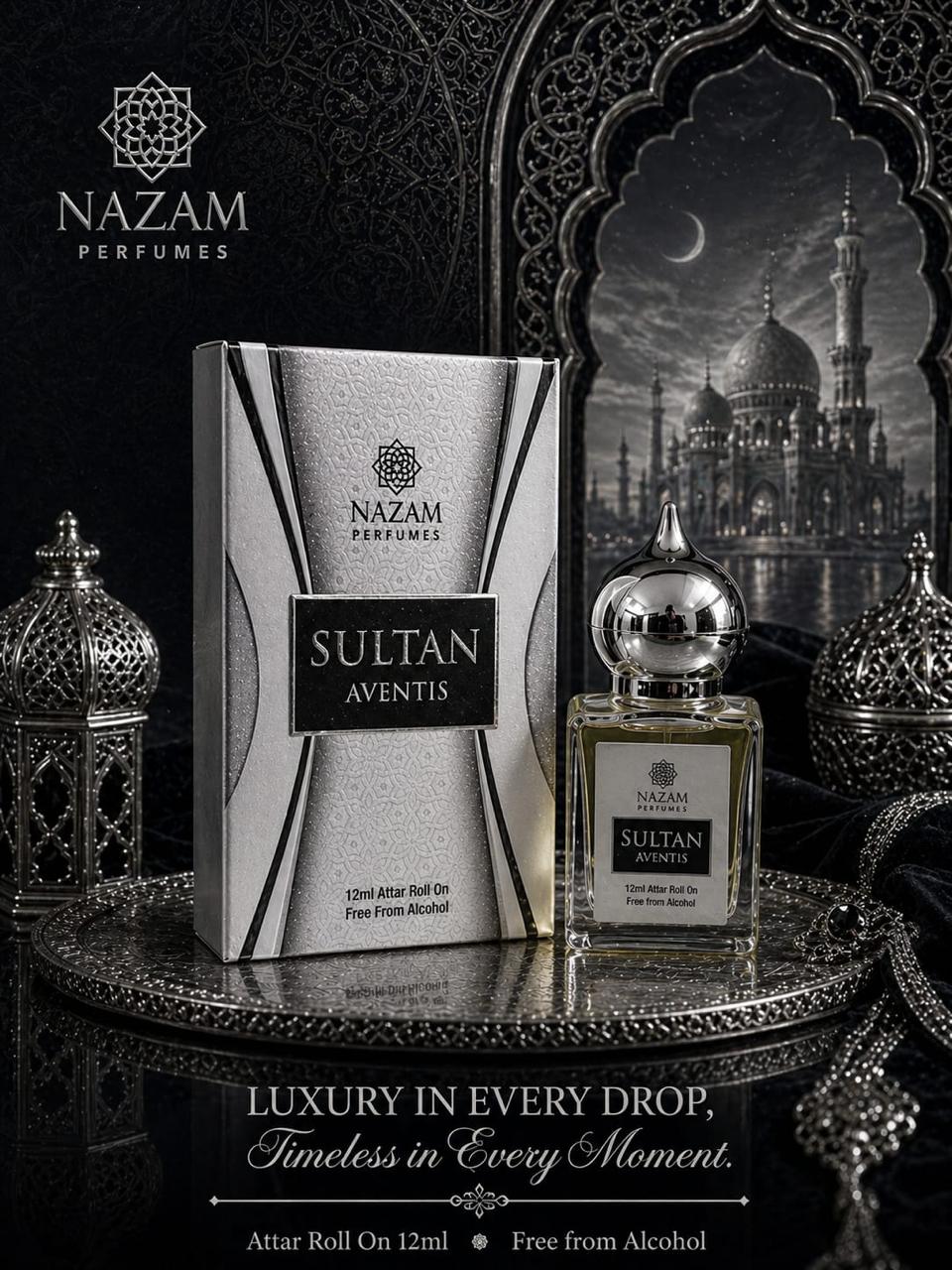 Nazam Perfumes Sultan Aventis Attar Roll On – 12ml