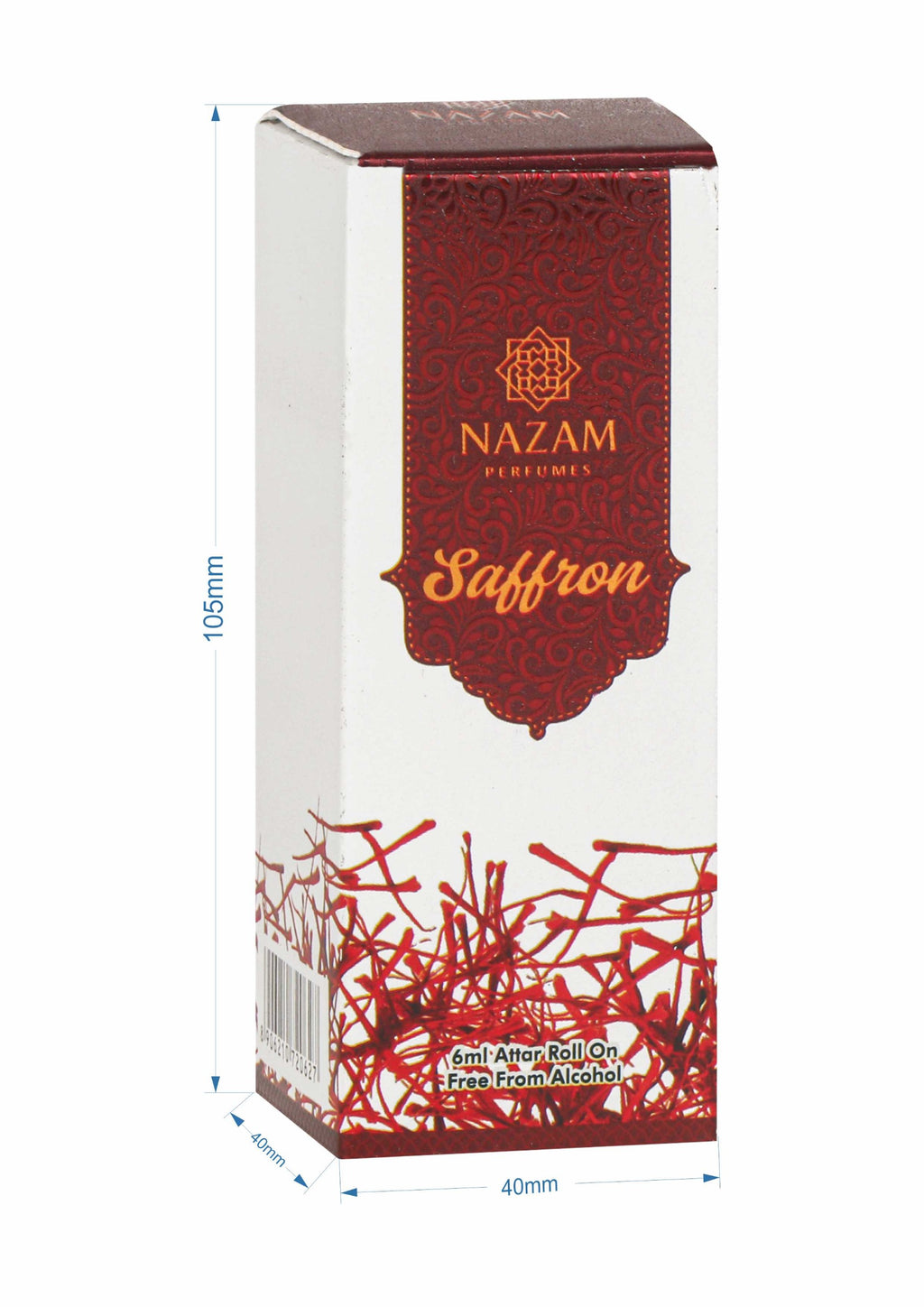 Nazam Perfumes Saffron Attar Roll On – 6ml