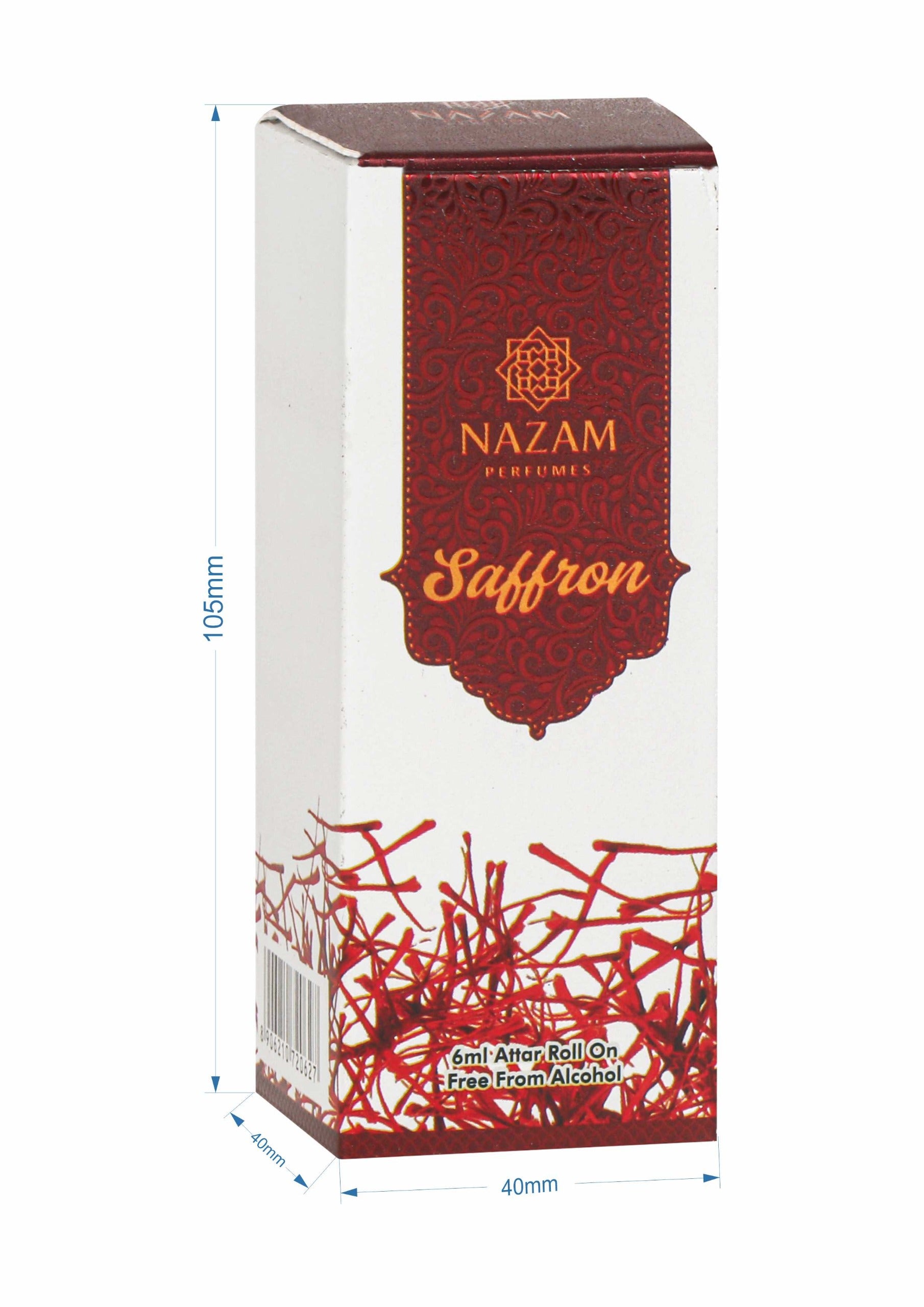 Nazam Perfumes Saffron Attar Roll On – 6ml