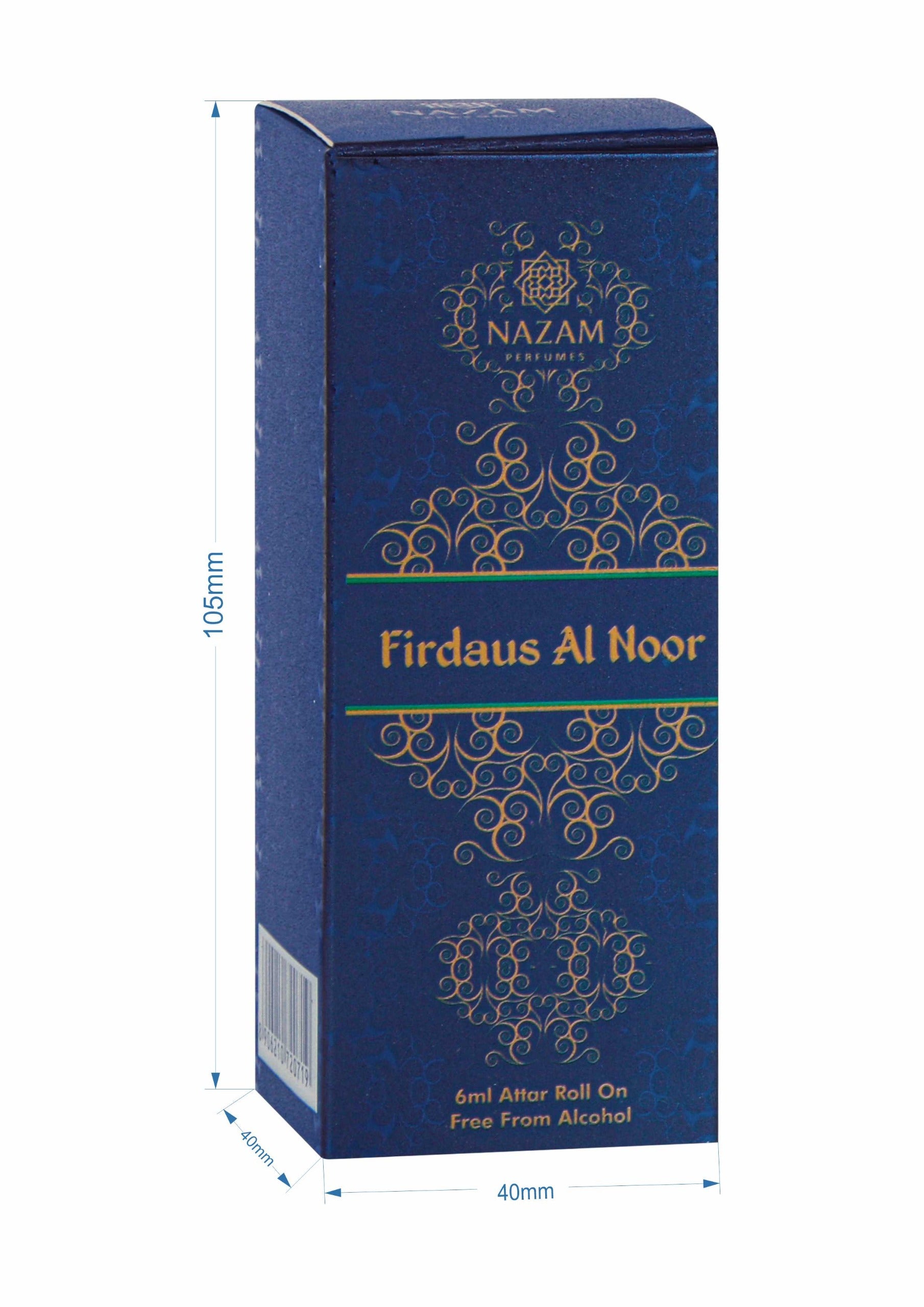 Nazam Perfumes Firdaus Al Noor Attar Roll On – 6ml