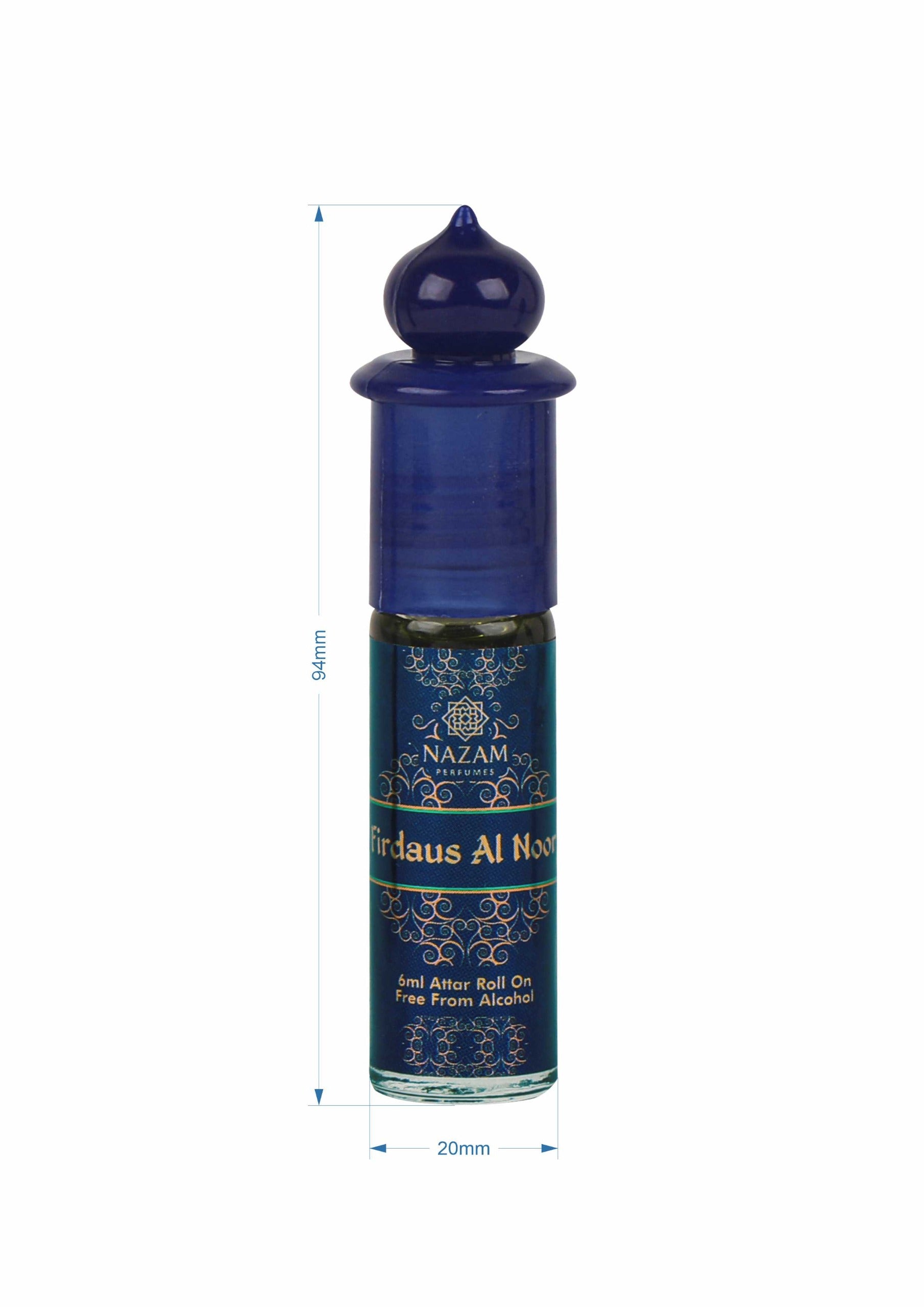 Nazam Perfumes Firdaus Al Noor Attar Roll On – 6ml
