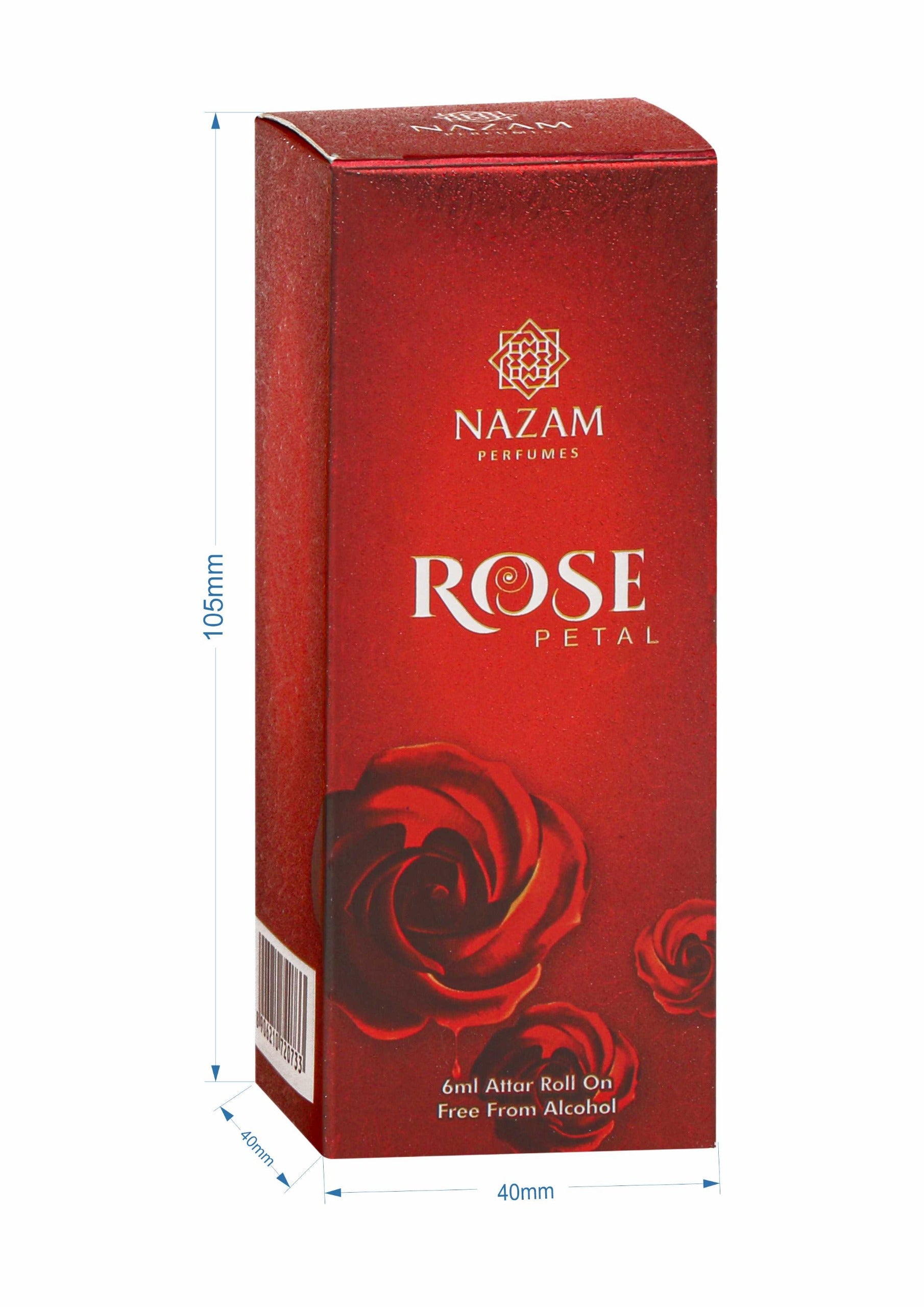 Nazam Perfumes Rose Petal Attar Roll On – 6ml