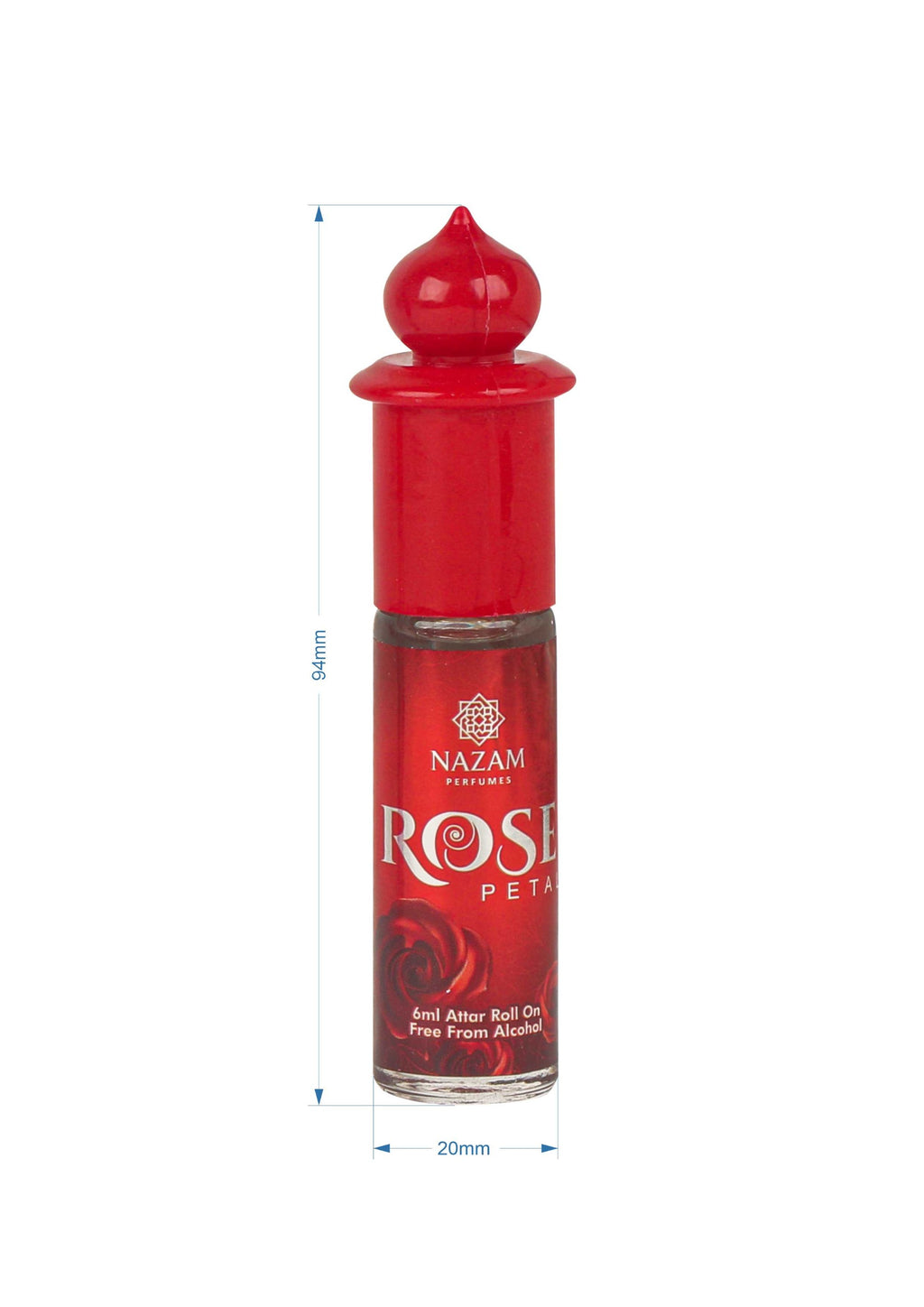 Nazam Perfumes Rose Petal Attar Roll On – 6ml