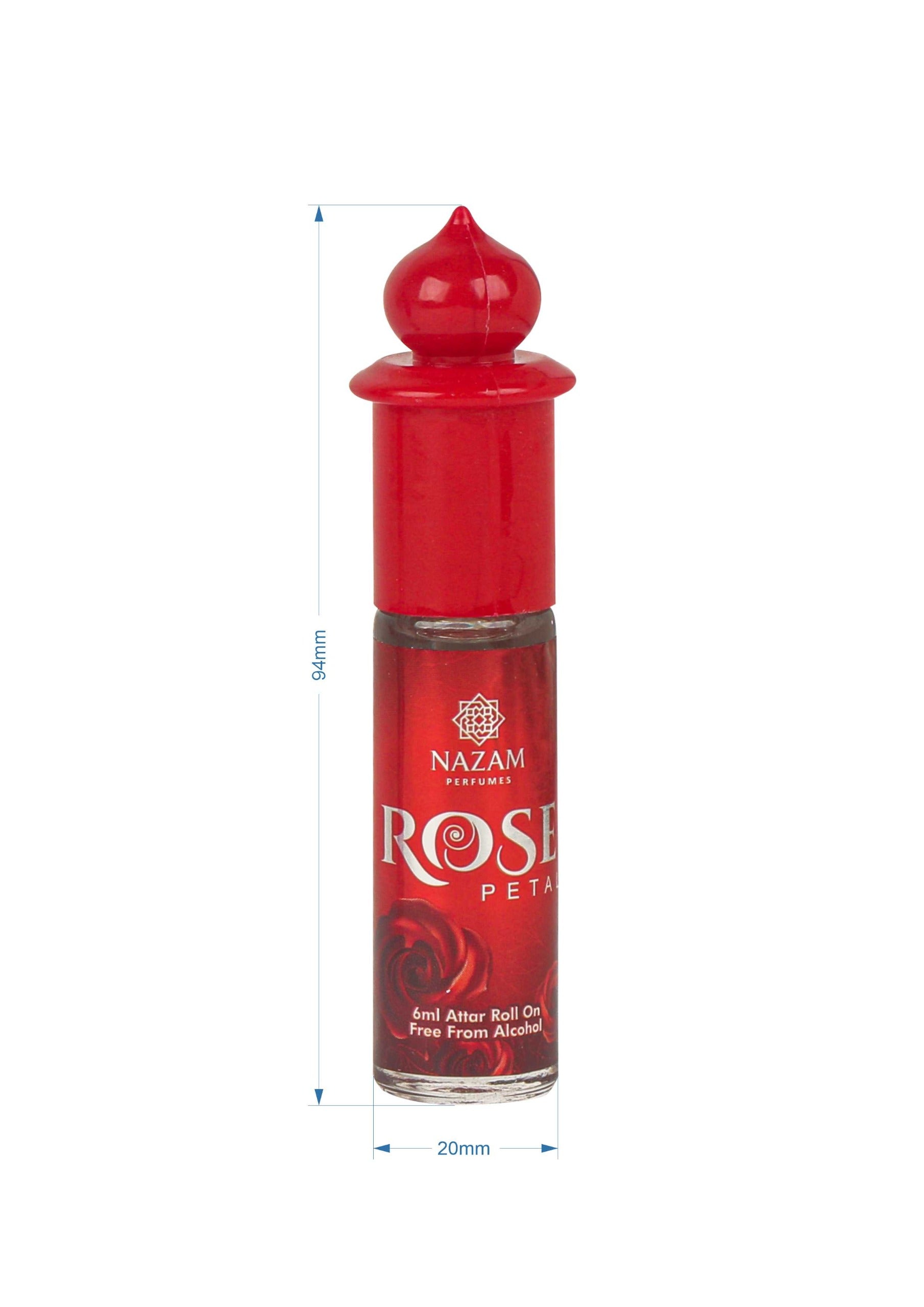 Nazam Perfumes Rose Petal Attar Roll On – 6ml