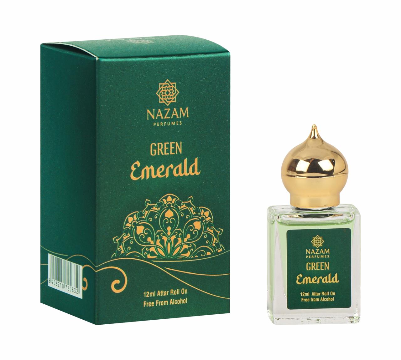 Nazam Perfumes Green Emerald Attar Roll On – 12ml