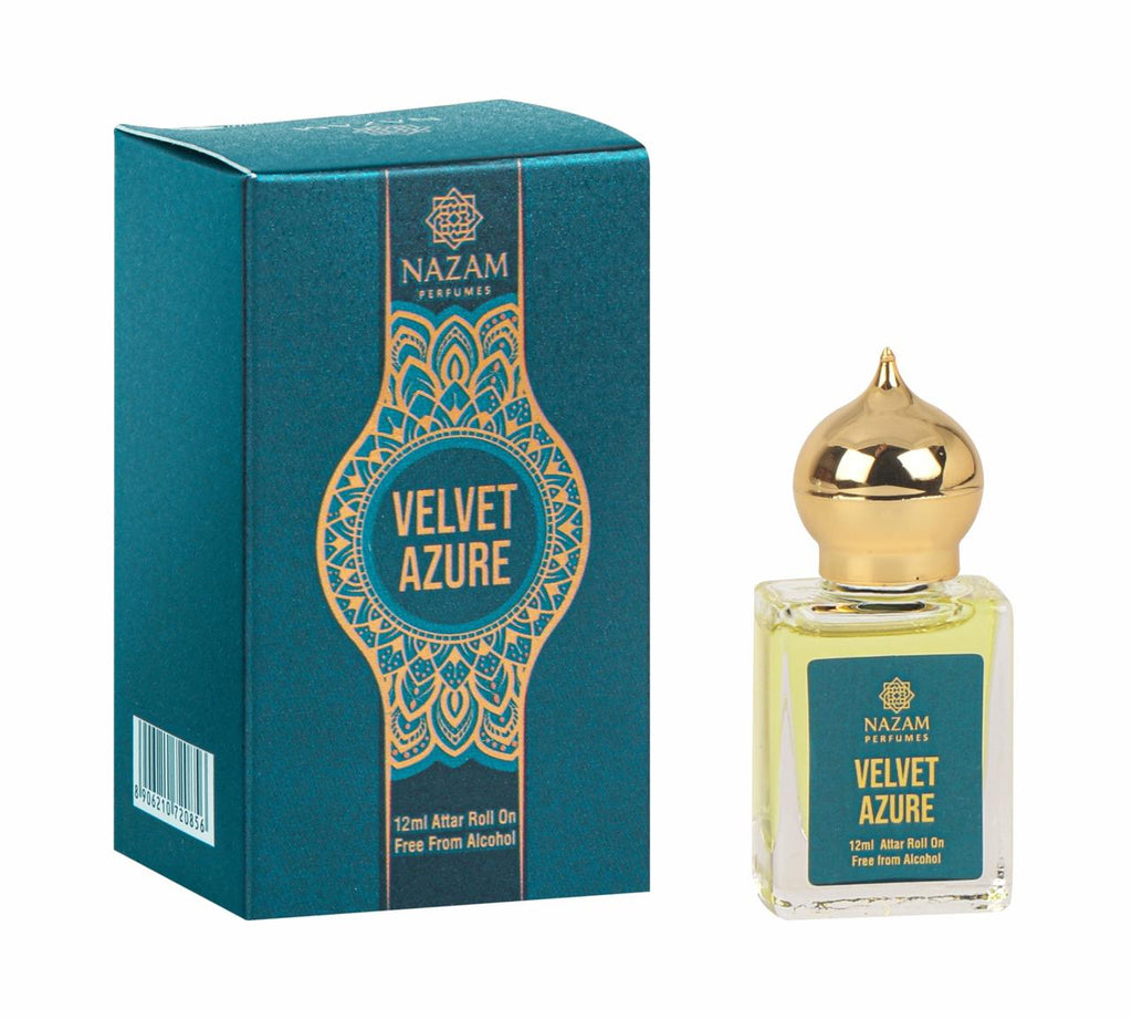 Nazam Perfumes Velvet Azure Attar Roll On – 12ml