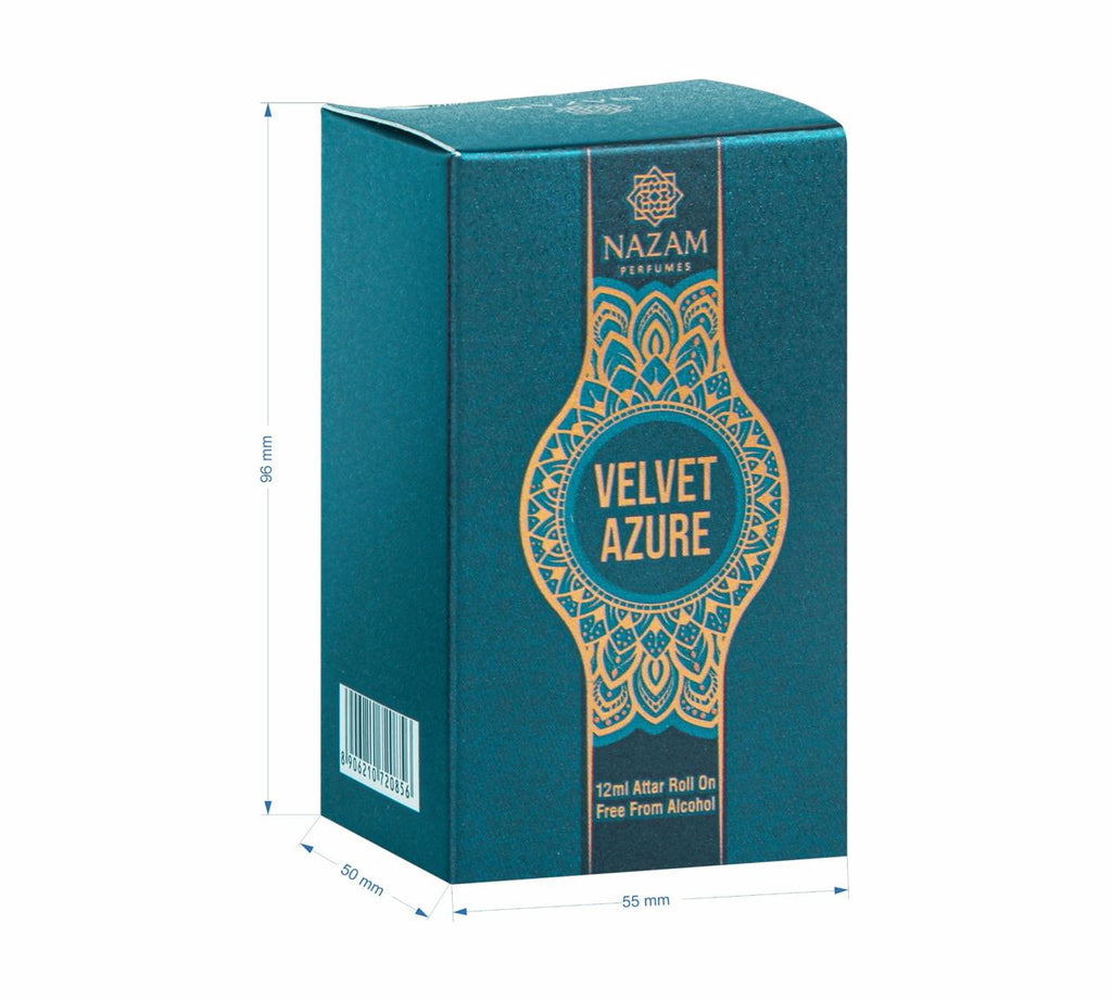 Nazam Perfumes Velvet Azure Attar Roll On – 12ml