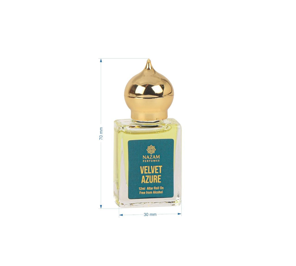 Nazam Perfumes Velvet Azure Attar Roll On – 12ml
