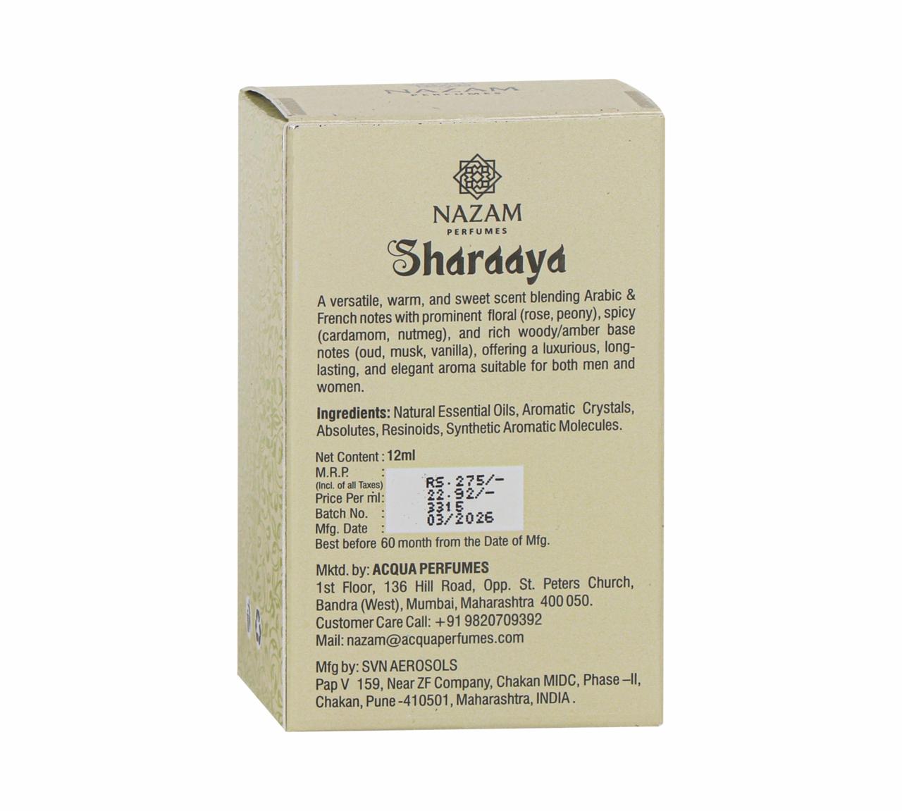 Nazam Perfumes Sharaaya Attar Roll On – 12ml