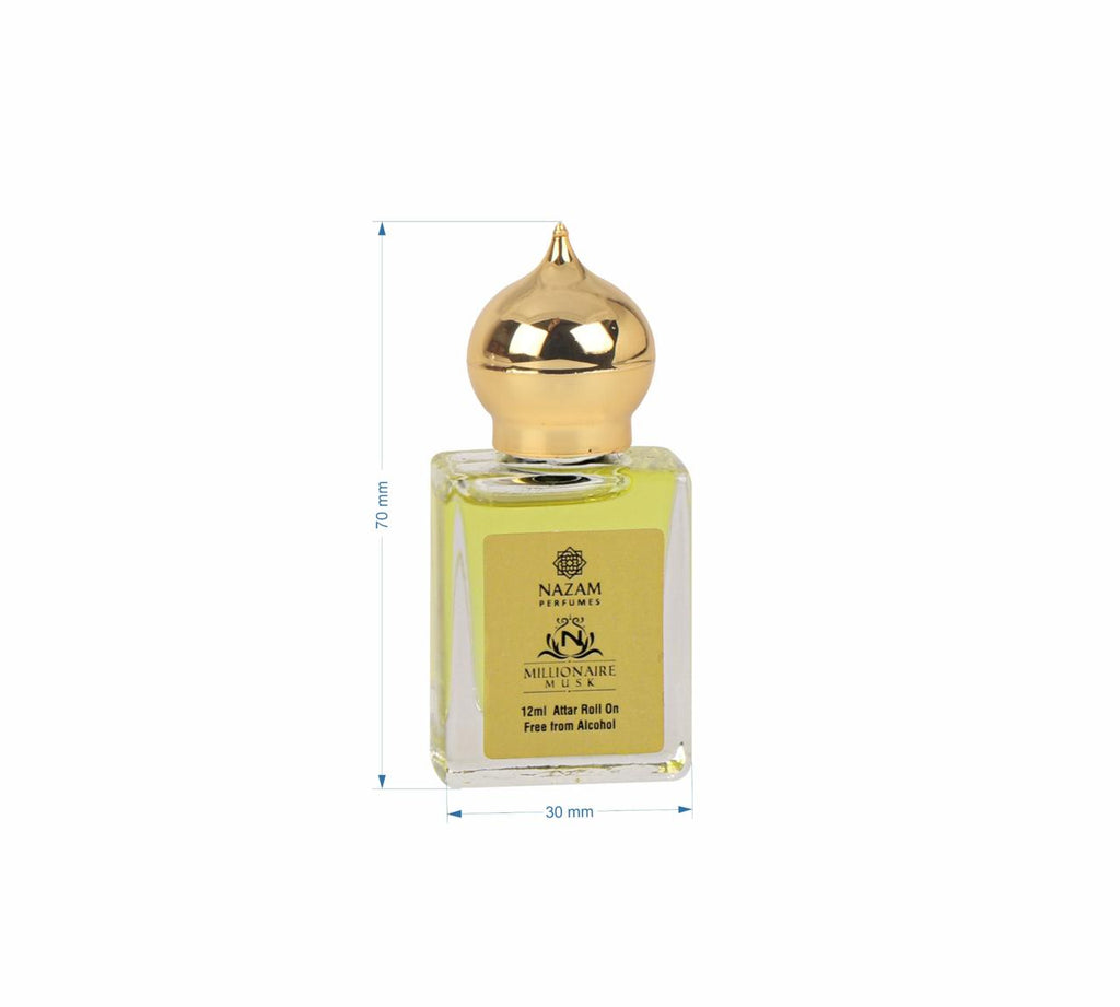 Nazam Perfumes Millionaire Musk Attar Roll On – 12ml