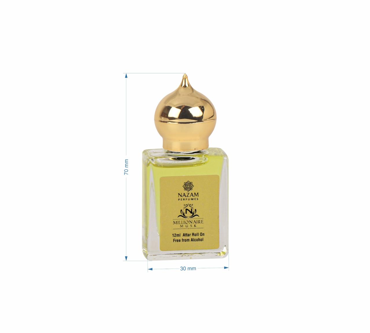 Nazam Perfumes Millionaire Musk Attar Roll On – 12ml