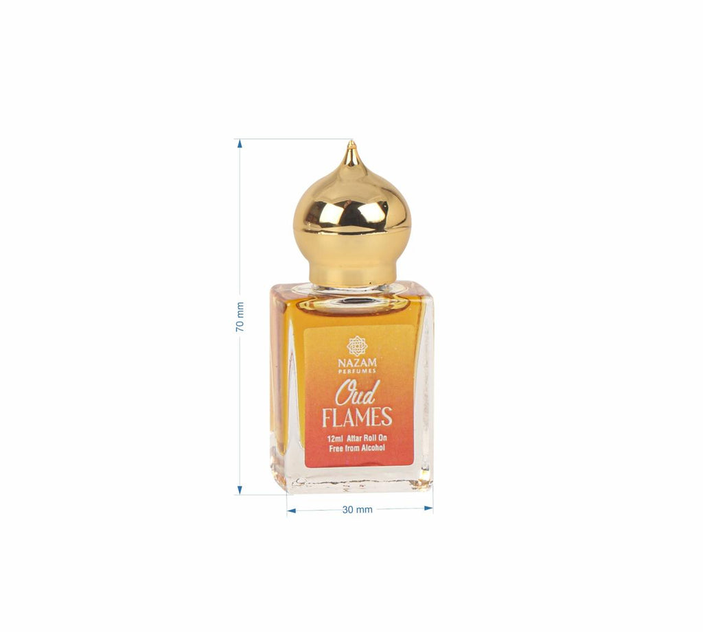 Nazam Perfumes Oud Flames Attar Roll On Unisex – 12ml