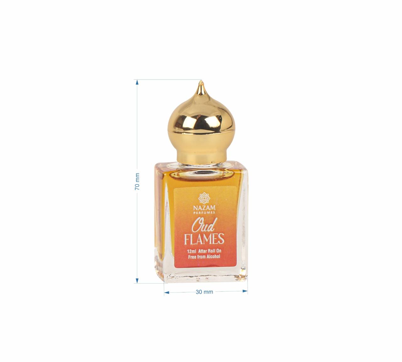 Nazam Perfumes Oud Flames Attar Roll On Unisex – 12ml