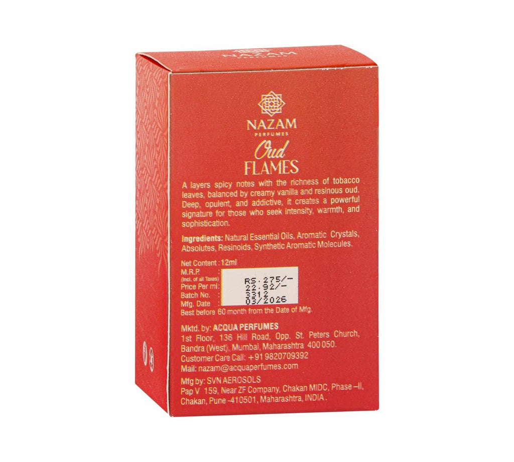 Nazam Perfumes Ruh-e-Kashmir Attar Roll On Unisex – 12ml