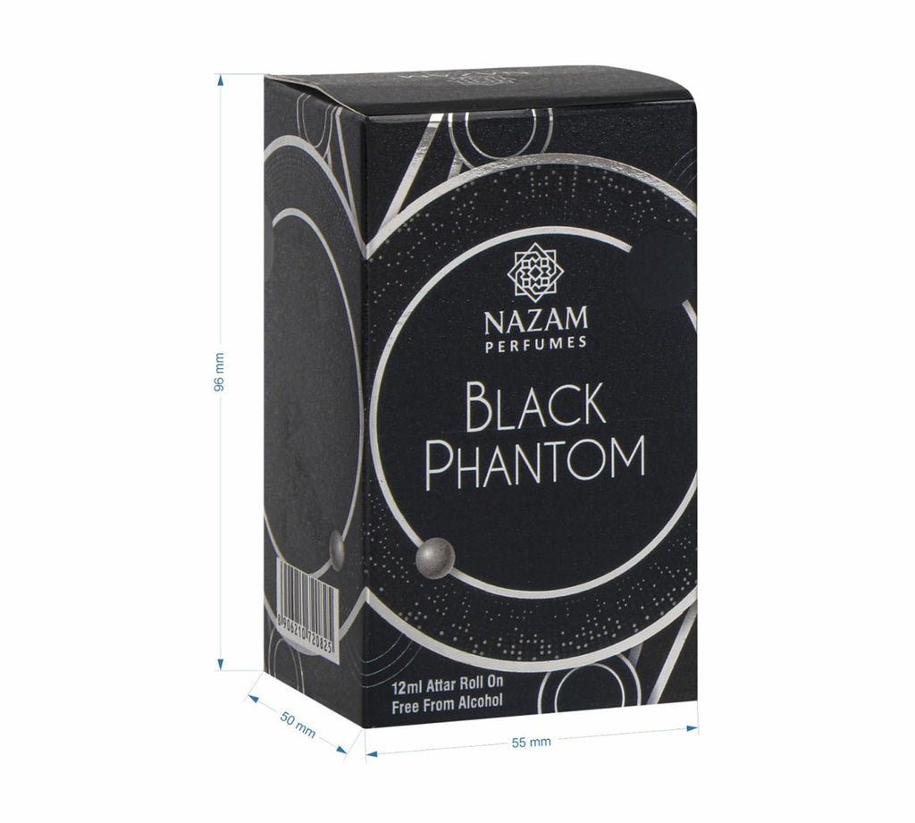 Nazam Perfumes Black Phantom Attar Roll On – 12ml