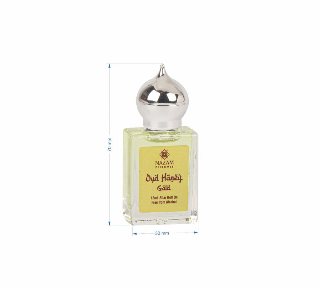 Nazam Perfumes Oud Haneif Gold Attar Roll On Unisex – 12ml