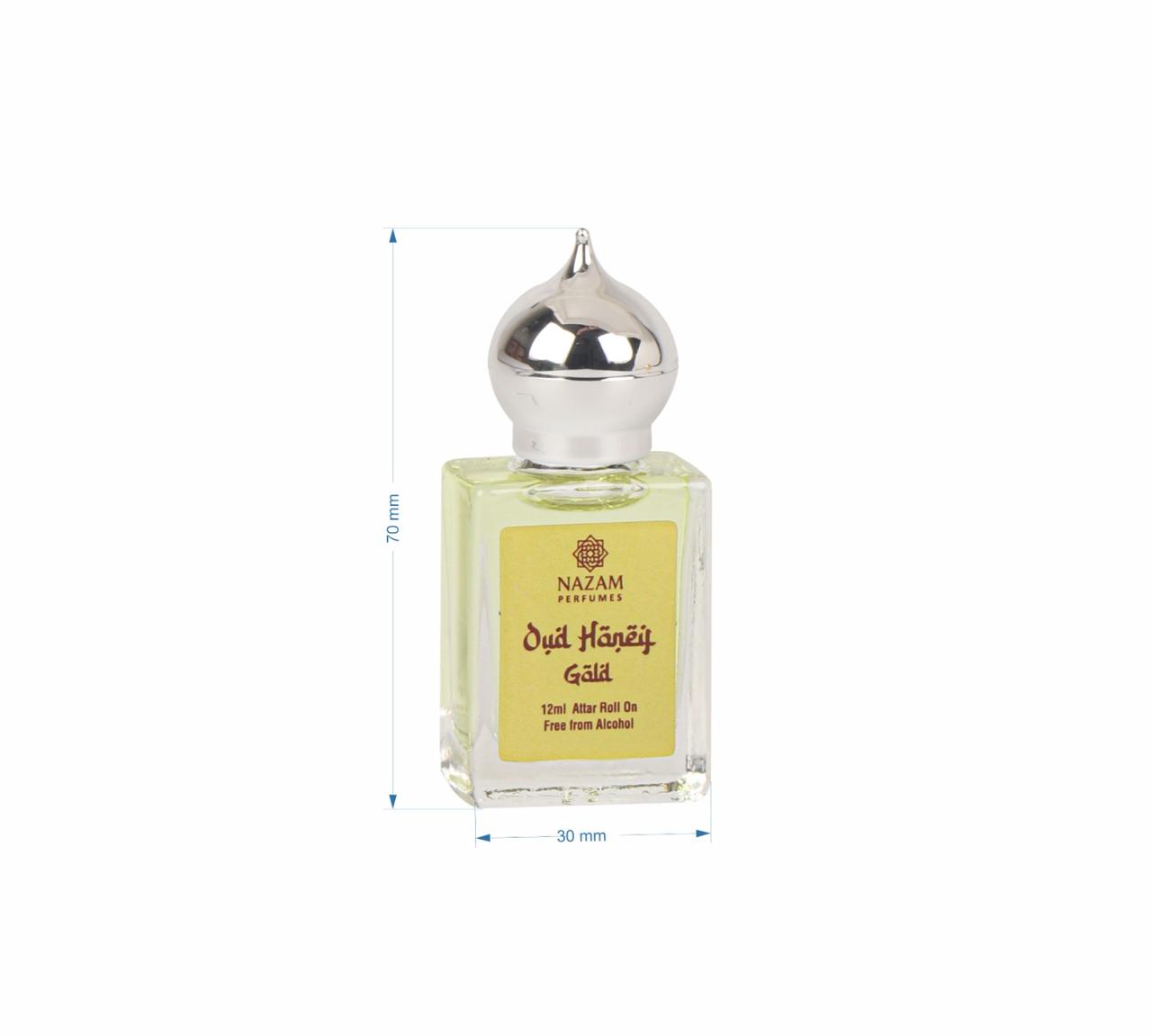Nazam Perfumes Oud Haneif Gold Attar Roll On Unisex – 12ml
