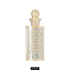 Premium 18ml unisex bottle of Zimaya Nojoum alcohol-free Arabian perfume oil attar showing the detailed silver gold design.