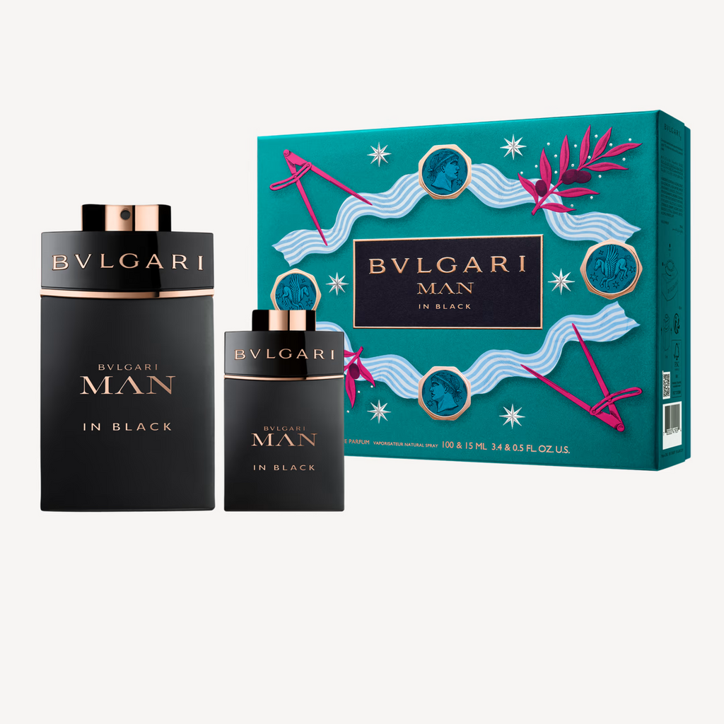 Bvlgari Man In Black Parfum Gift Set For Men – 100ml + 15ml
