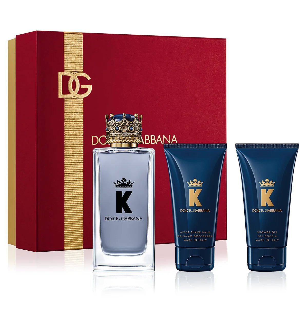 K by Dolce & Gabbana Eau De Toilette Gift Set For Men – 100ml + Shower Gel 50ml + Aftershave Balm 50ml