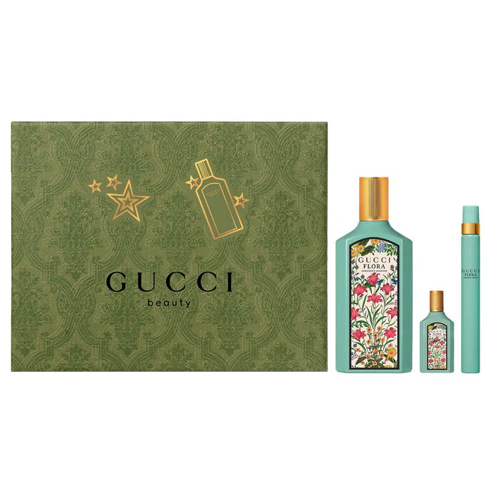 Gucci Flora Gorgeous Jasmine Eau De Parfum For Women – Gift Set (100ml + 10ml + 5ml)