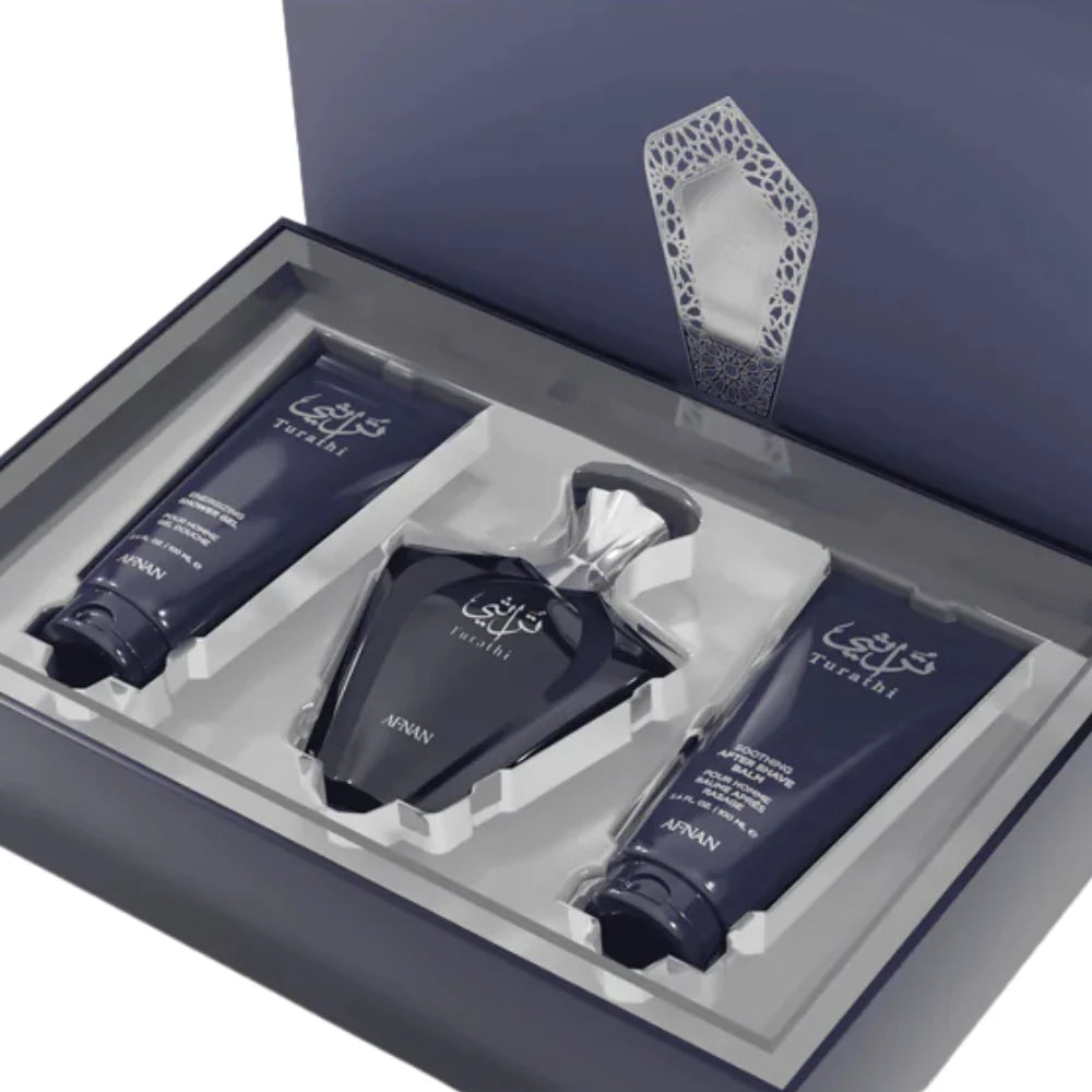 Afnan Turathi Blue Eau de Parfum For Men – Gift Set (90ml + 100ml + 100ml)